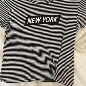 New York navy and white stripped shirt, size extra extra small from cotton on.